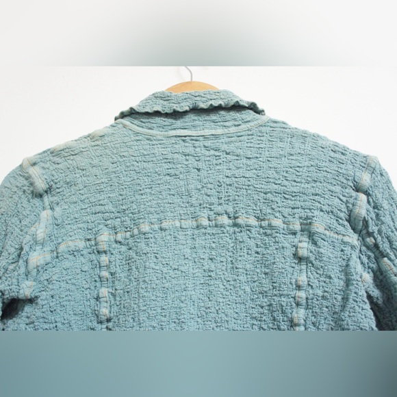Me Issey Miyake Cauliflower Baby Blue Button Up Jacket Size S - Picture 8 of 9